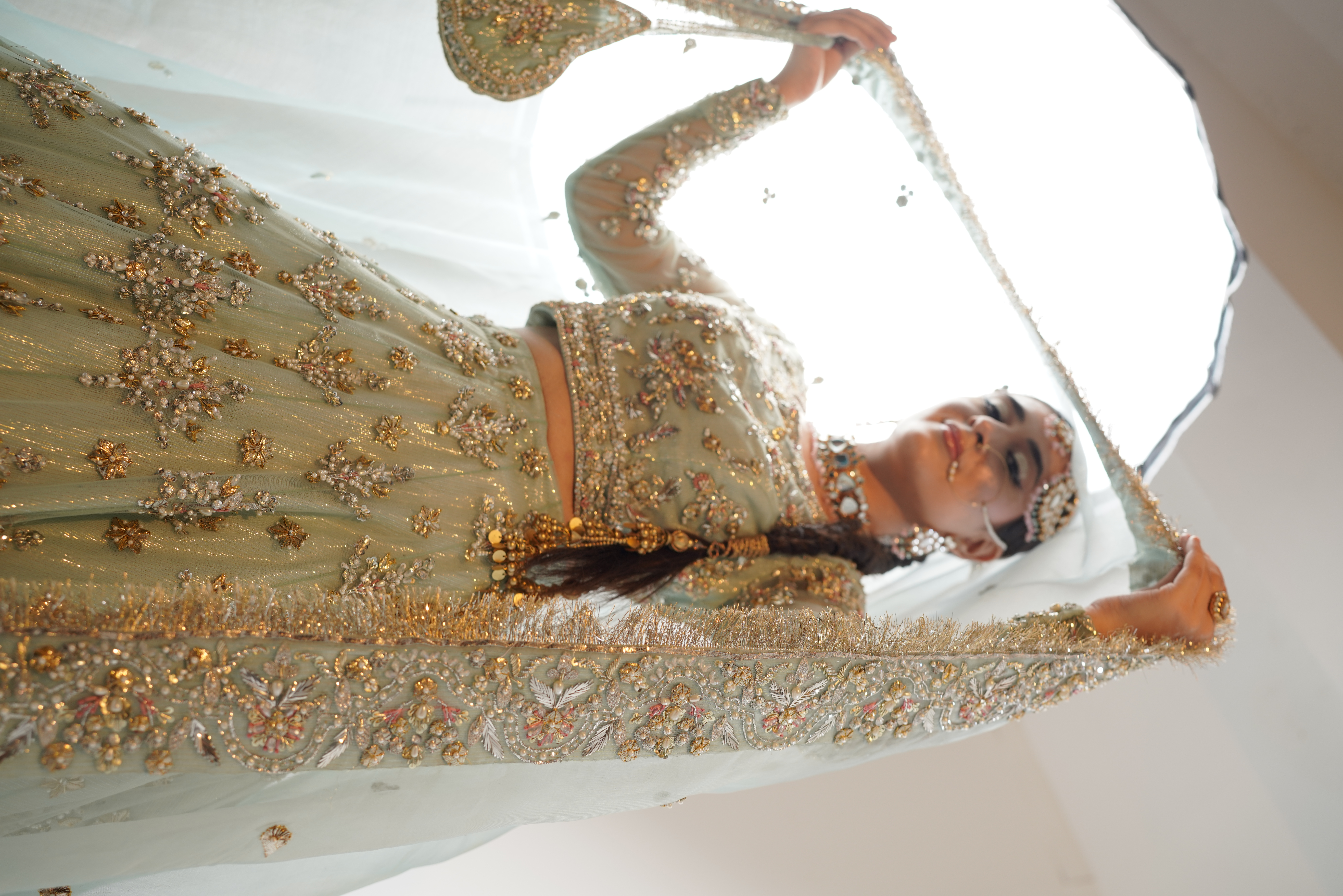 Mint Blossom Lehenga