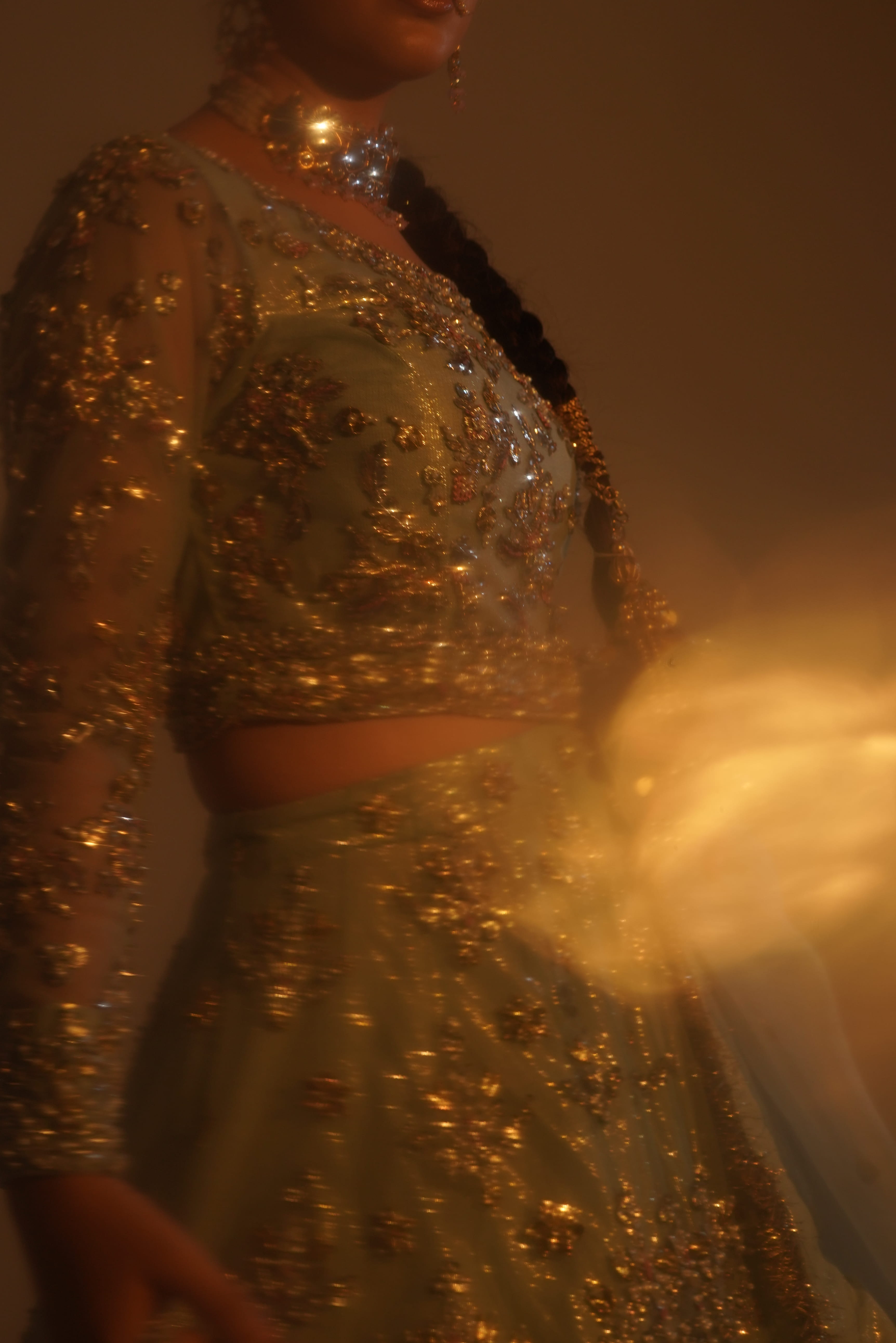 Mint Blossom Lehenga