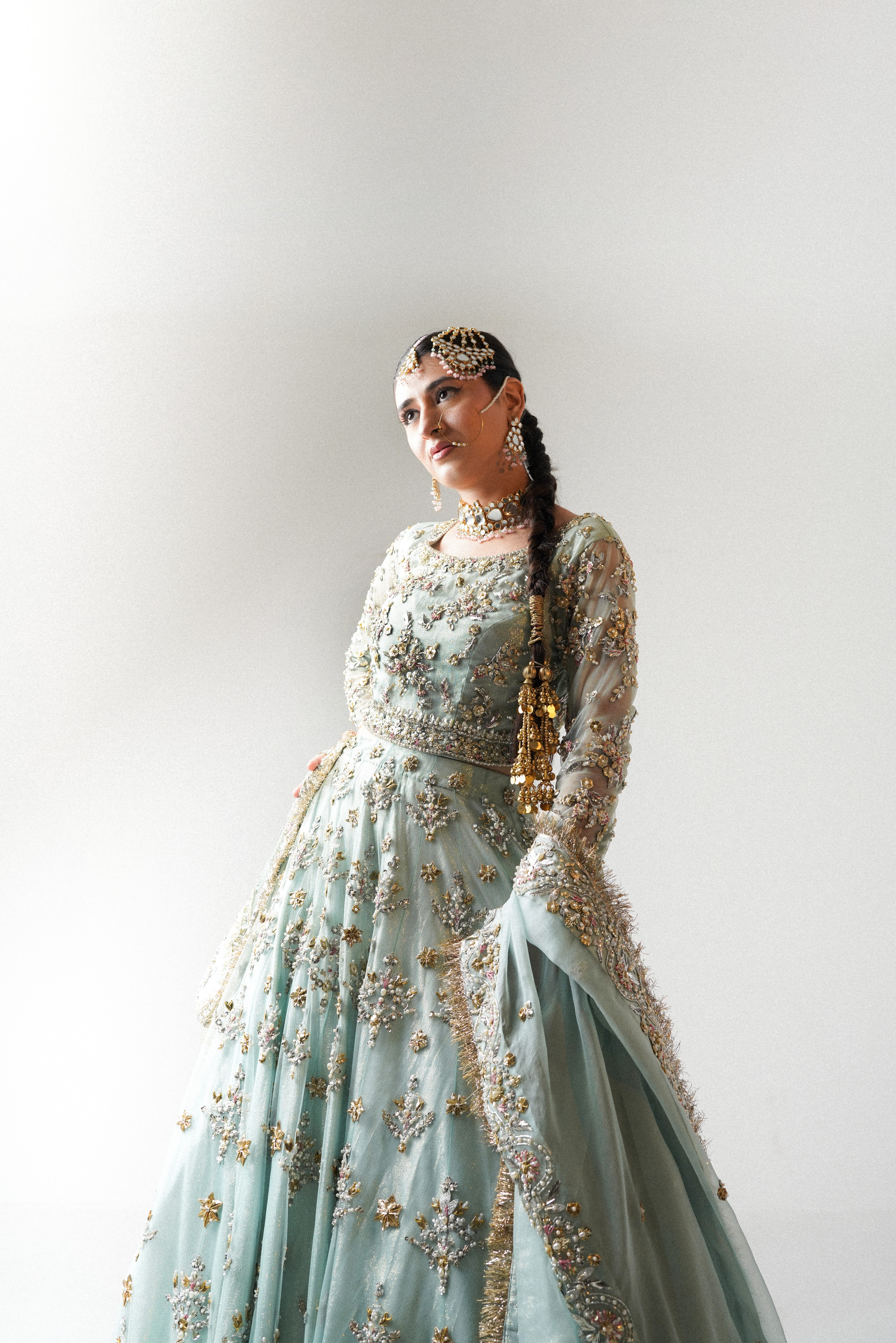 Ice Blue Anarkali Gown